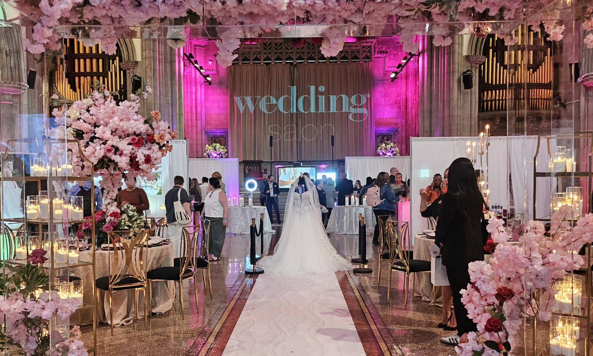 Wedding Salon Bridal Fashion Runway on show floor